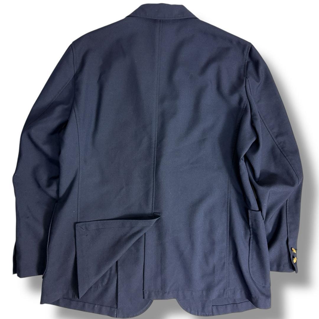 J7319 美品 ビームスプラス 金ボタン 紺ブレザー 紺ブレ XL