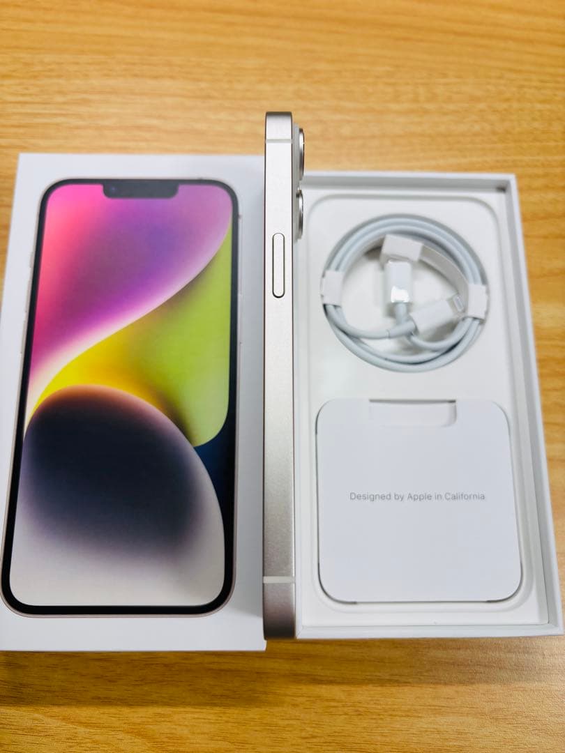 【美品】iPhone14 本体128GBスターライト(ホワイト) simフリー