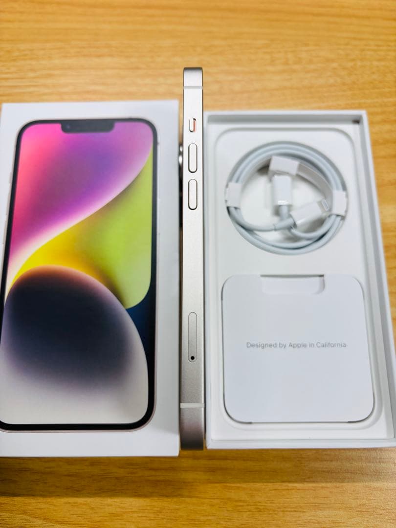 【美品】iPhone14 本体128GBスターライト(ホワイト) simフリー
