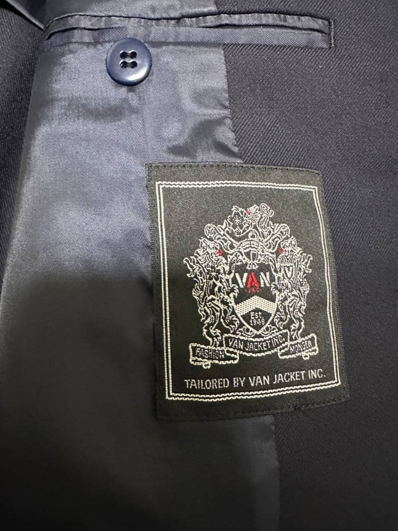 VAN Jacket バン テーラードジャケット 紺ブレ　金ボタン AB6