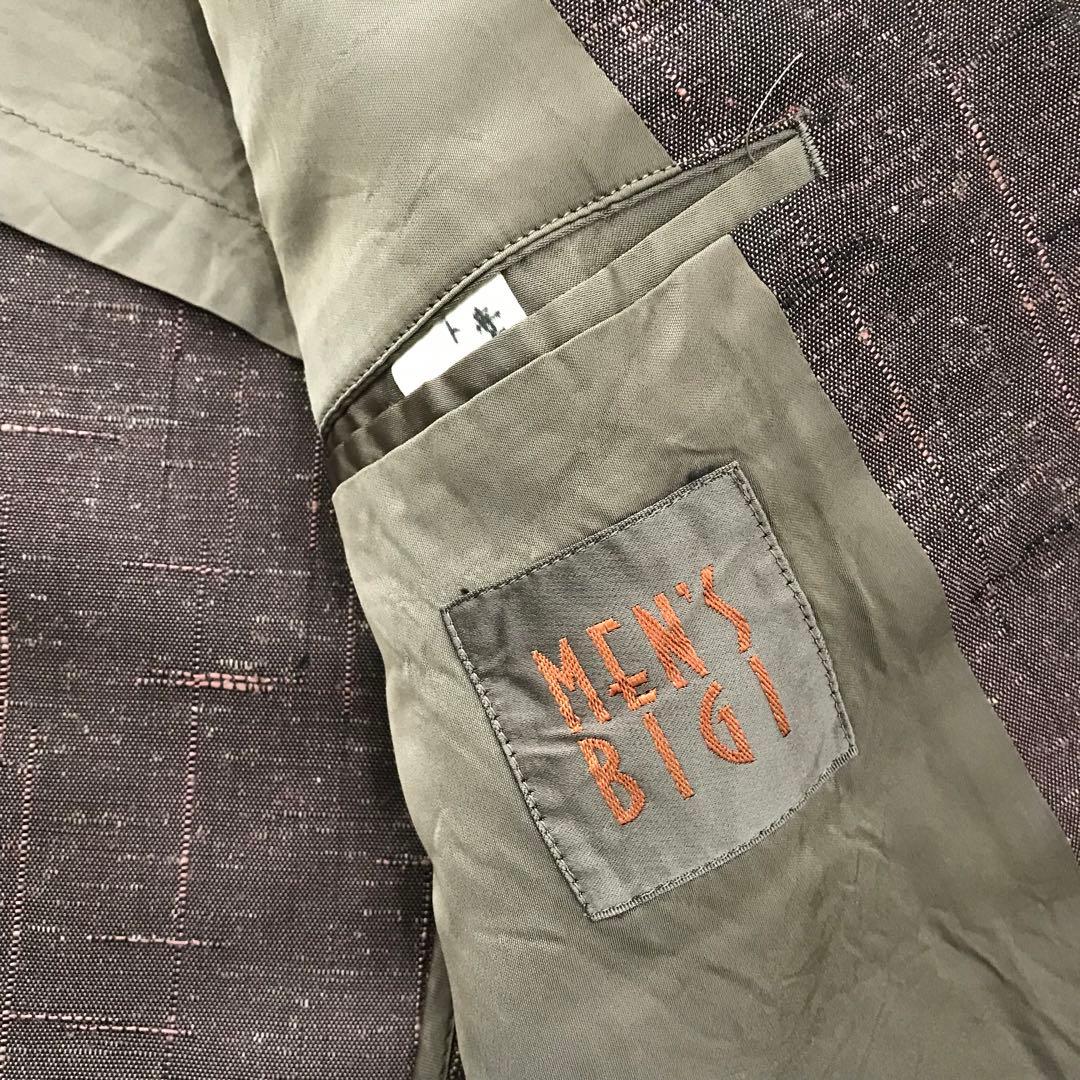 90s MEN`S BIGI シルク 刺繍 テーラードジャケット ヴィンテージM