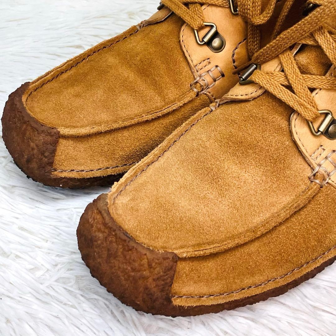 【希少美品】Clarks(UK7)ナタリー ブーツ　レースアップ 異素材サンド