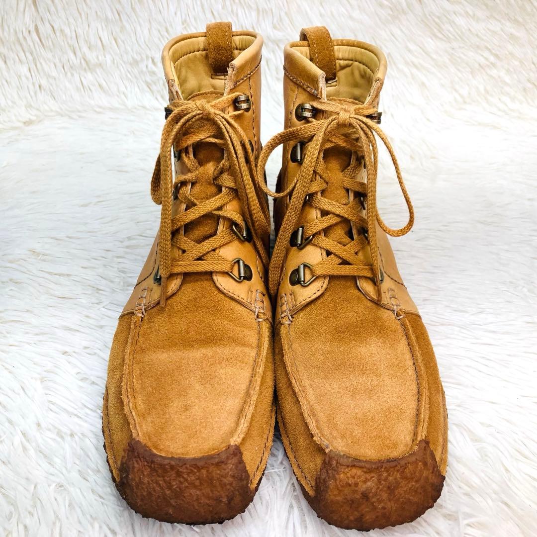【希少美品】Clarks(UK7)ナタリー ブーツ　レースアップ 異素材サンド