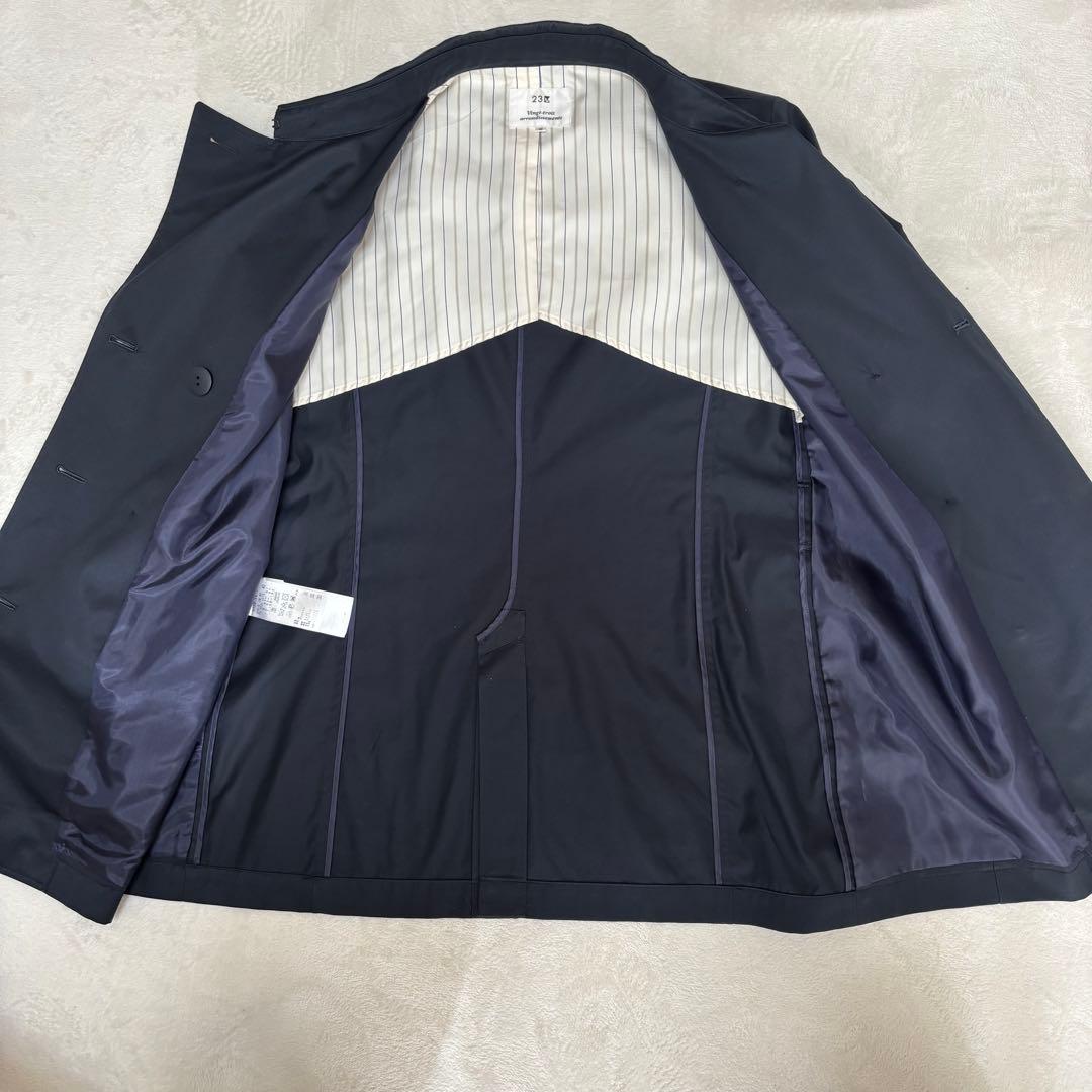 【美品】23区 トレンチコート ネイビー 42 ベルト付き 定番 入学式