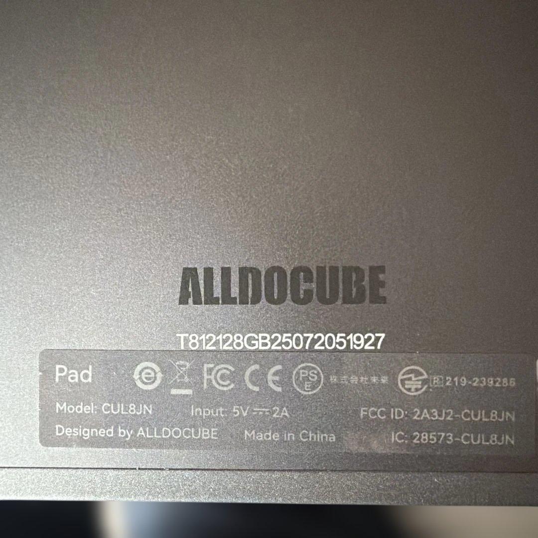 ALLODOCUBE CUL8JN Androidタブレット本体