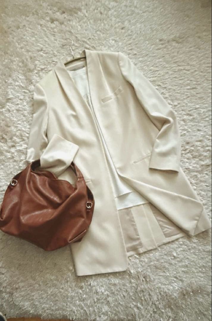 最終SALE【セオリーリュクス】SAXONY SOFT 薄手ウールロングコート