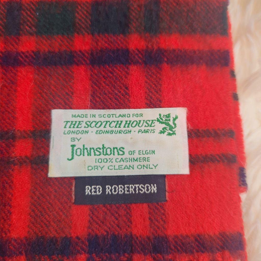 Johnstons of Elgin Cashmere タータンチェック
