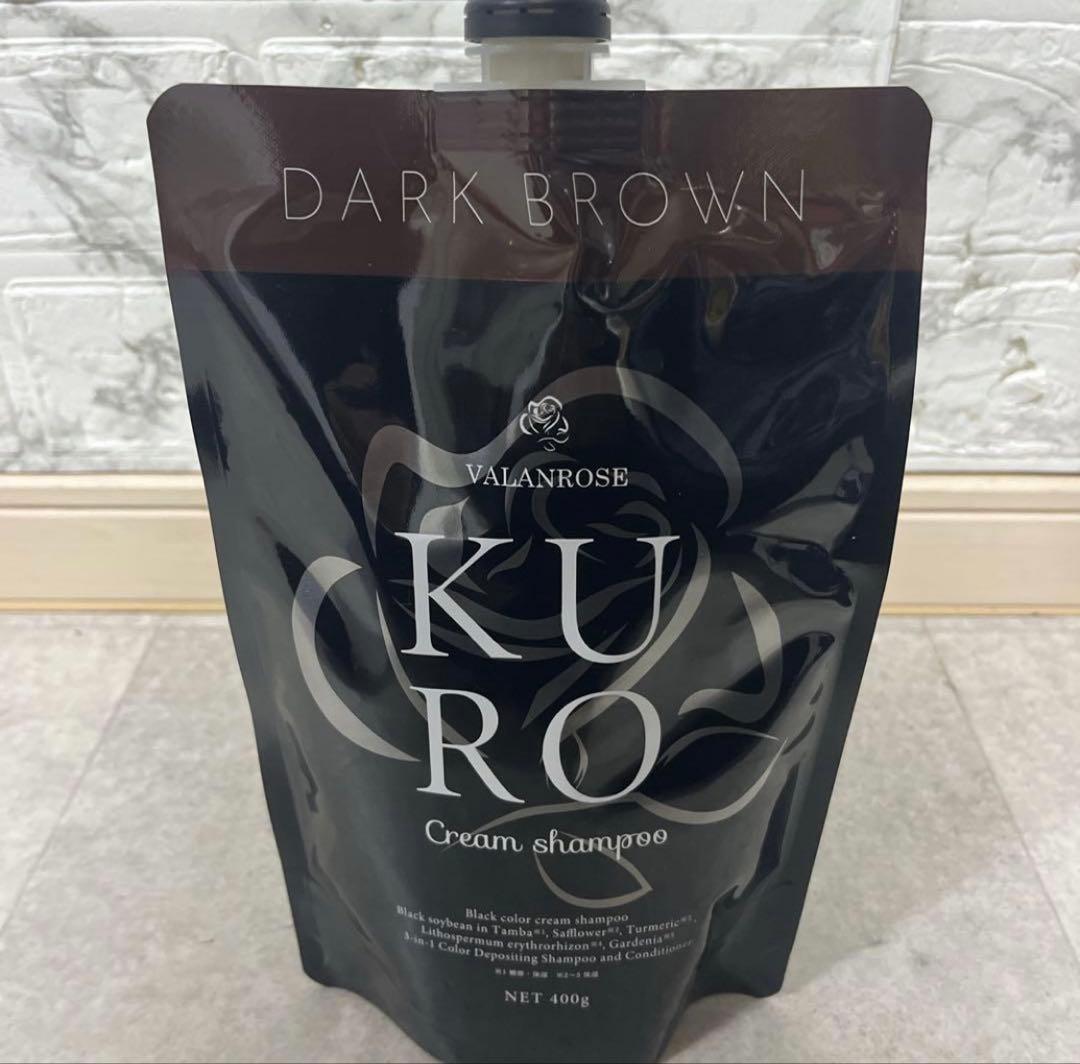 【新品】バランローズ　KUROクリームシャンプー3個 セット　ダークブラウン