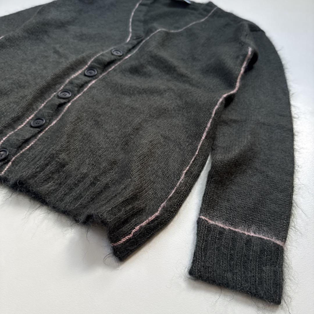 極美品 希少 PRADA プラダ モヘア カシミヤ カーディガン 36 Vネック