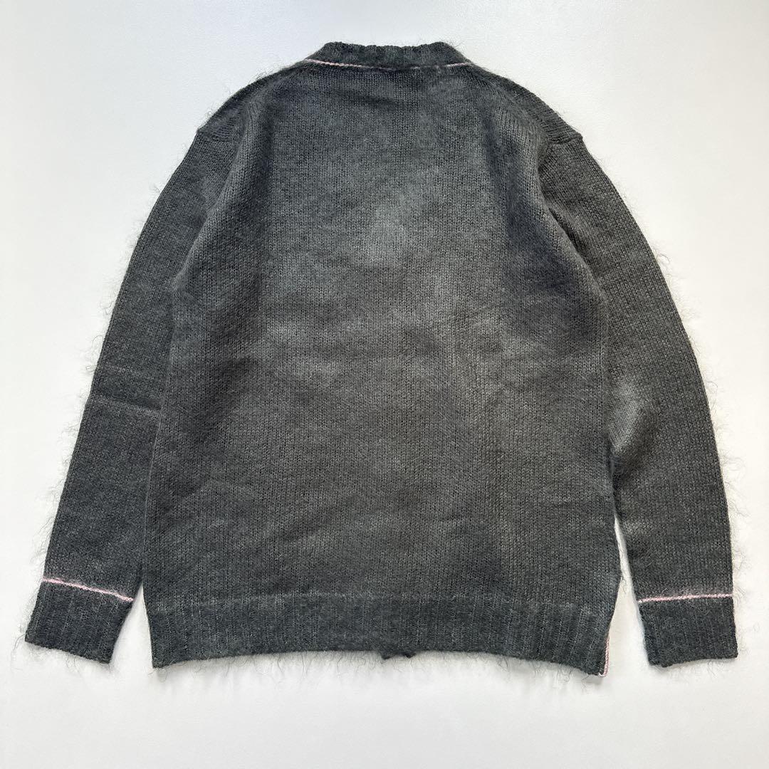極美品 希少 PRADA プラダ モヘア カシミヤ カーディガン 36 Vネック