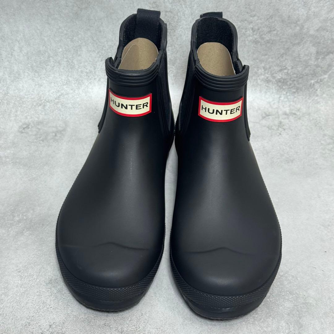 【極美品】HUNTER UK4 23cm ブラック チェルシー レインブーツ