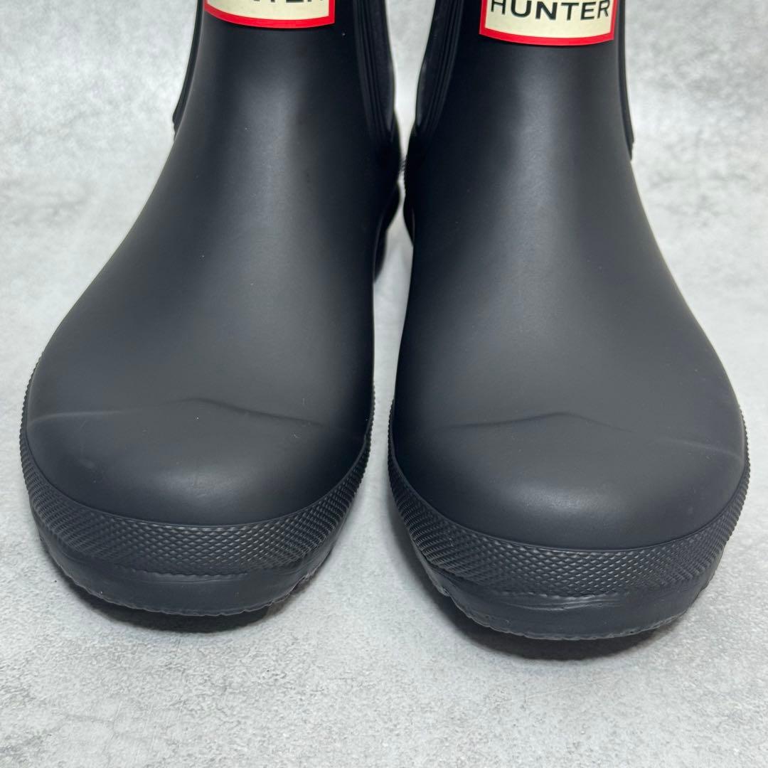 【極美品】HUNTER UK4 23cm ブラック チェルシー レインブーツ