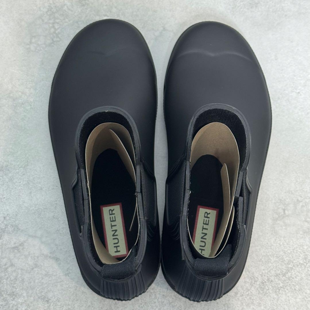 【極美品】HUNTER UK4 23cm ブラック チェルシー レインブーツ