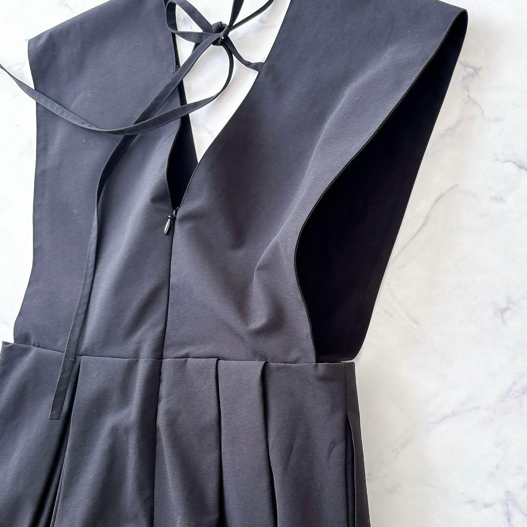 美品♡rosy monster ランダムタックチューリップワンピース　黒