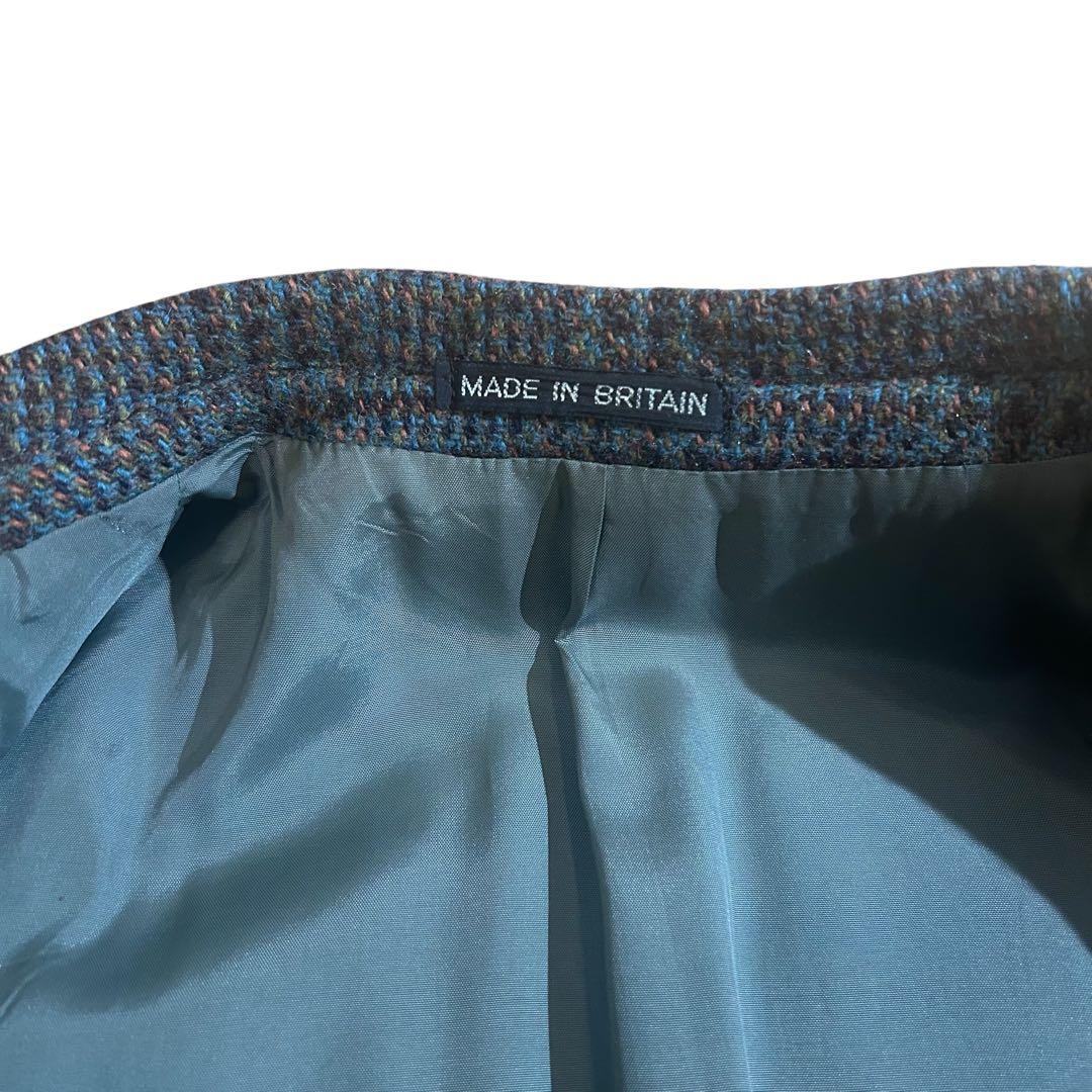 70s英国製 Dunn&Co ハリスツイード ジャケット XL相当 絶妙配色y
