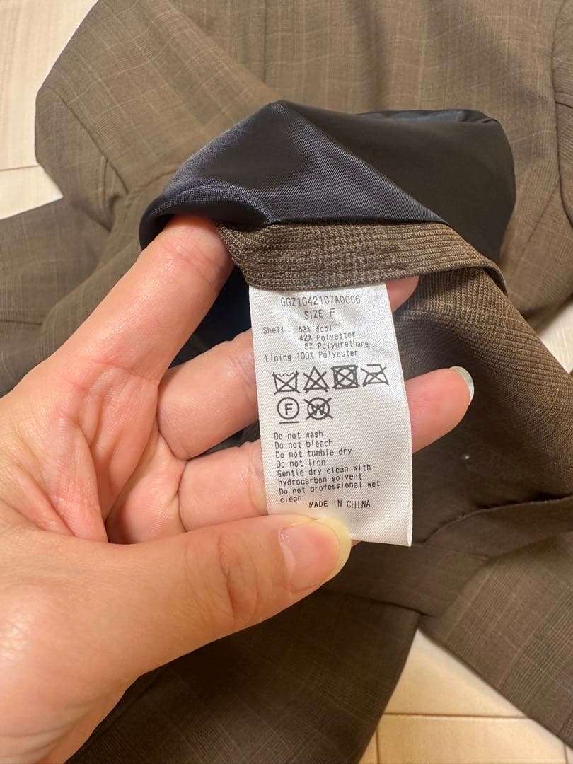 お値下げ不可 マニッシュジャケット ブラウン チェック柄