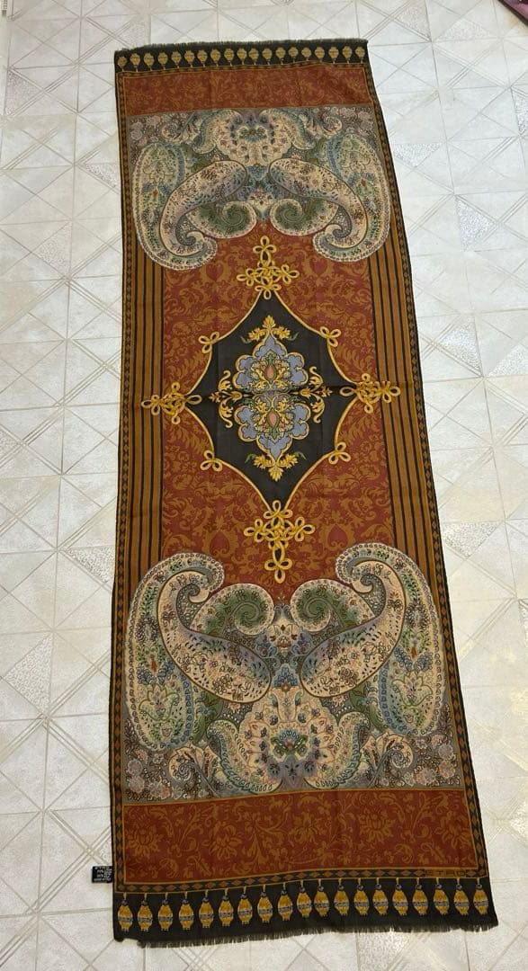 ETRO ストール 長方形 赤 黒