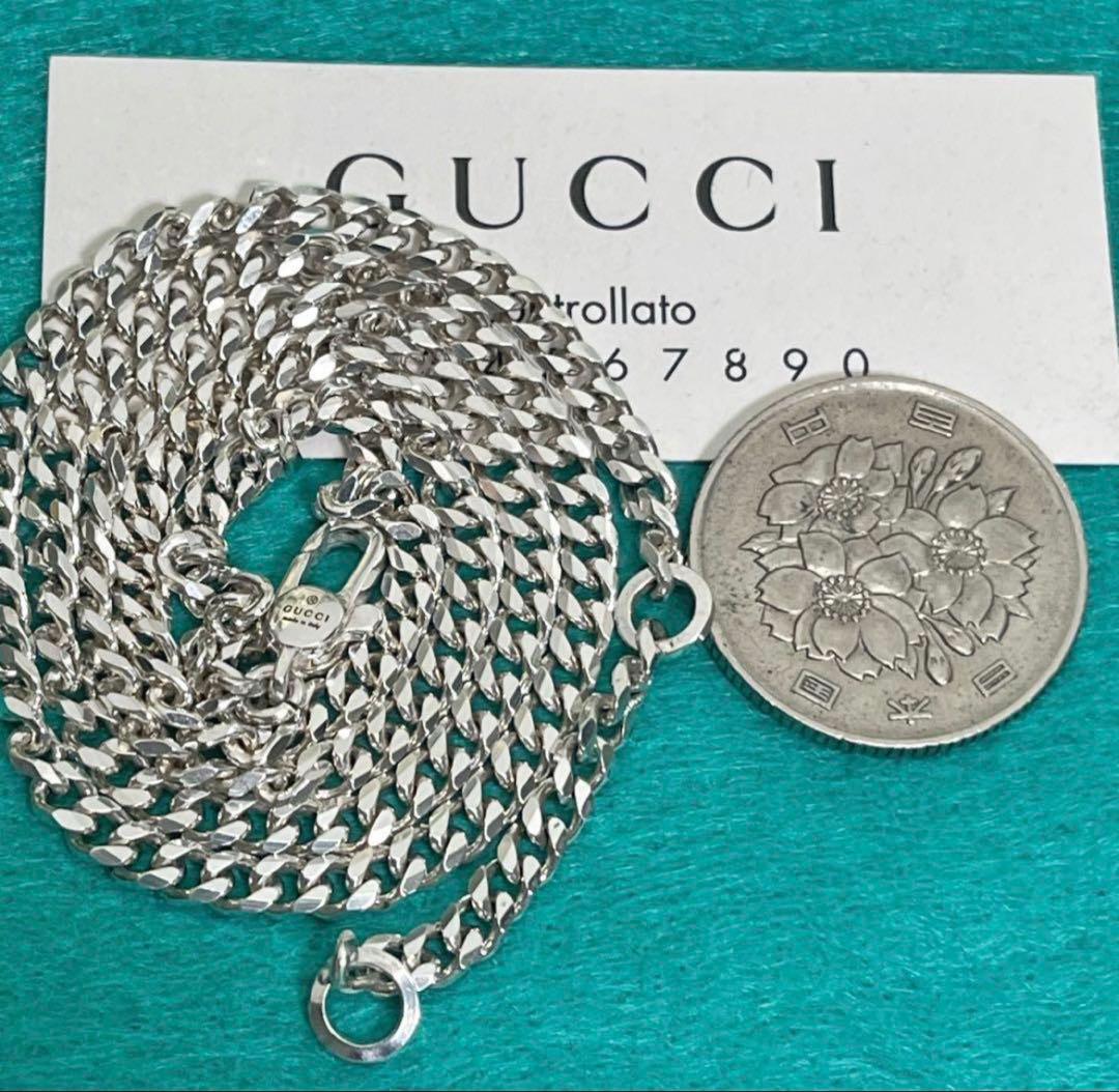 極美品‼️GUCCI 3ミリ　中太喜平チェーンネックレス