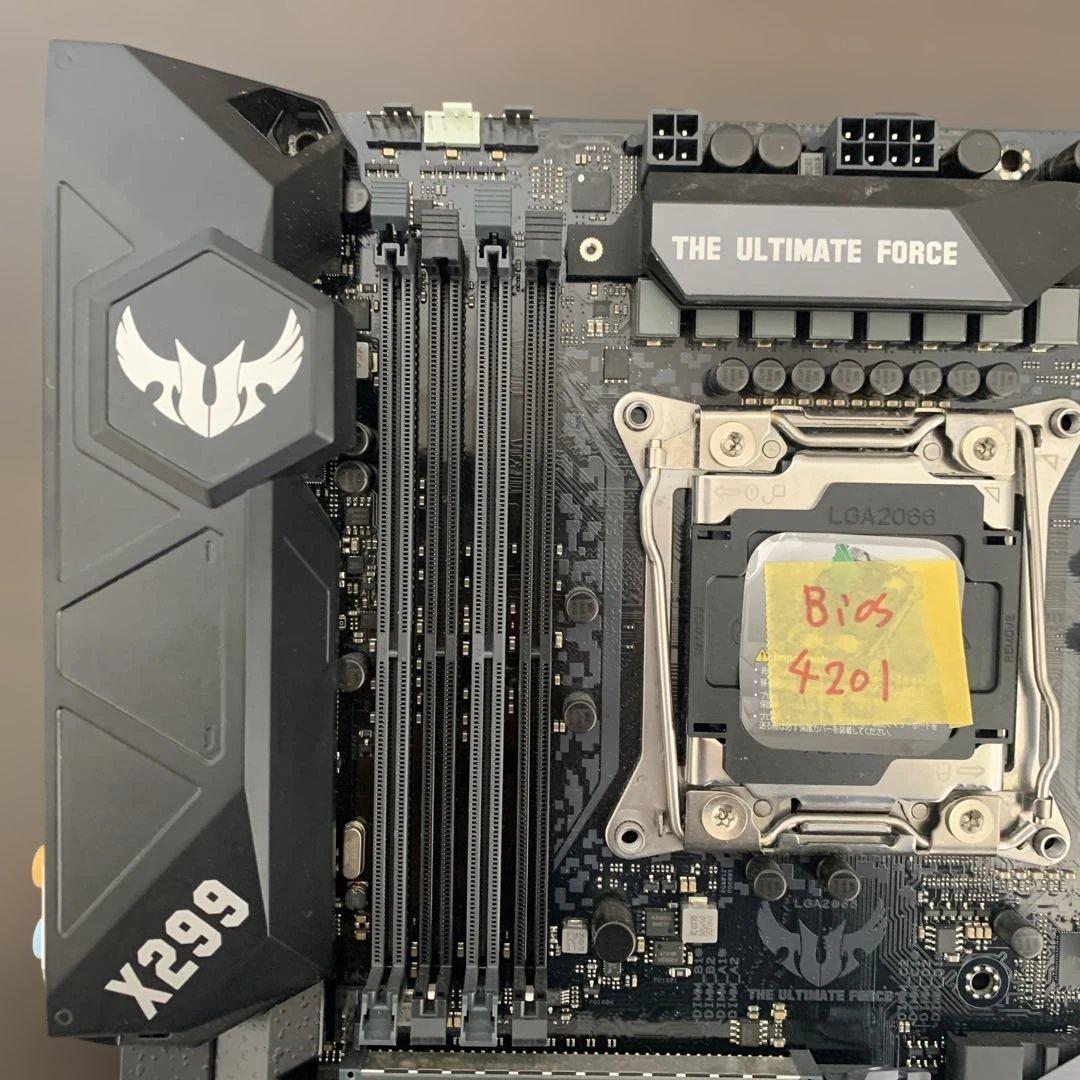 ASUS TUF X299 Mark2 LGA 2066 BIOS起動確認