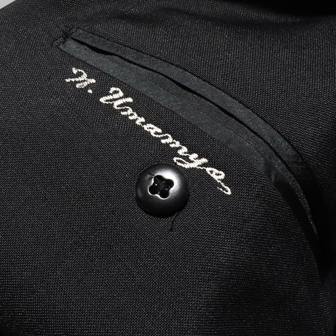 未使用★L★BURBERRY★テーラードジャケット★スーツ★黒★モヘヤ★金タグ