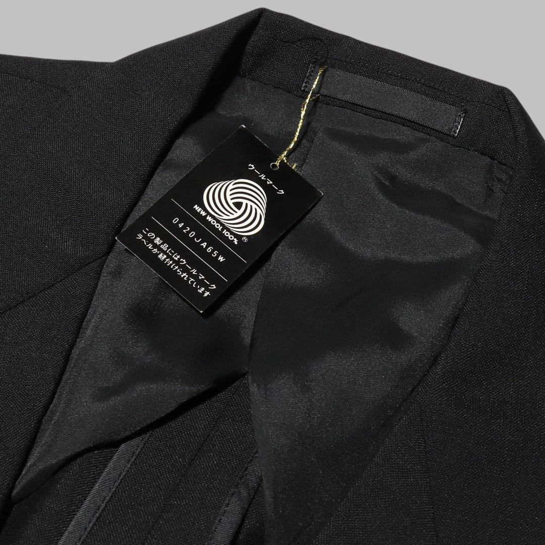 未使用★L★BURBERRY★テーラードジャケット★スーツ★黒★モヘヤ★金タグ