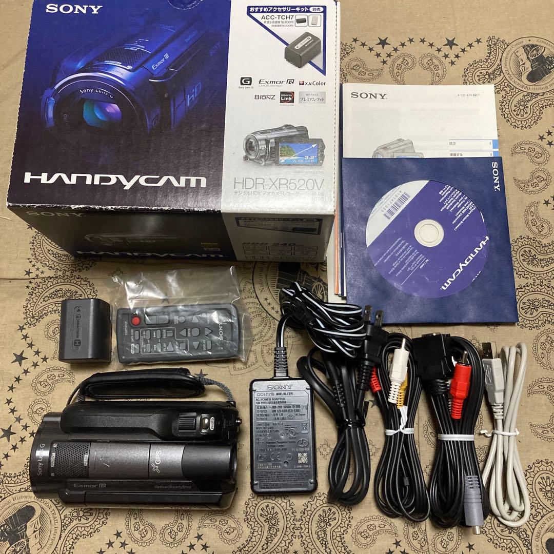 美品 SONY HDR-XR520V GPS ナイトショット搭載 ビデオカメラ