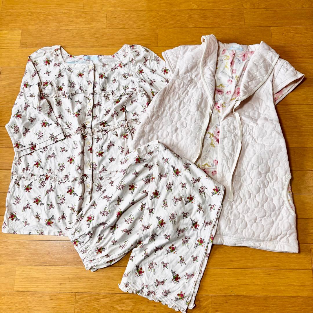 新品！KID BLUE キッドブルー パジャマ＆ガウン セット 花柄 ピンク