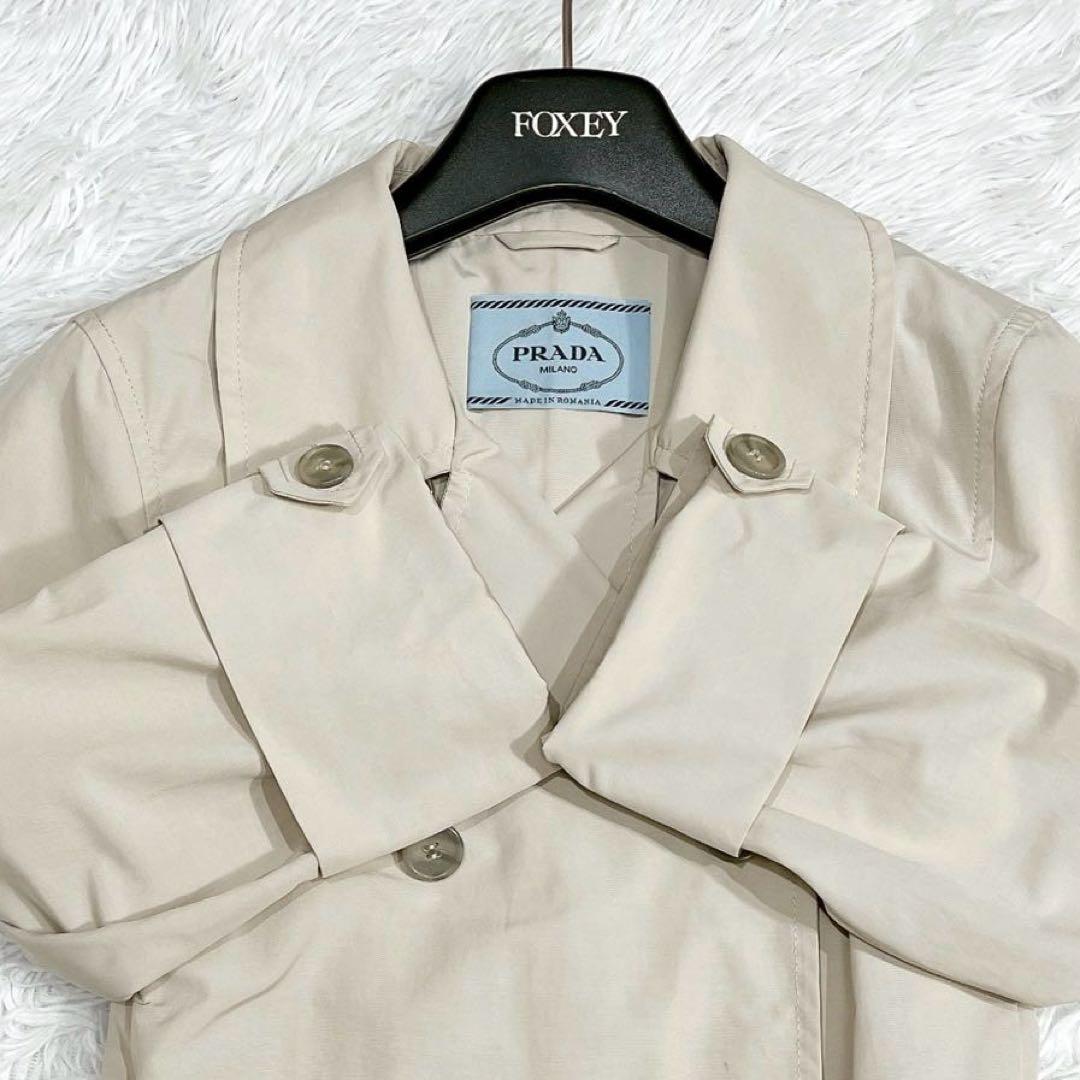 ★PRADA★近年トレンチコート スプリングコート ベルト付 ベージュ 38