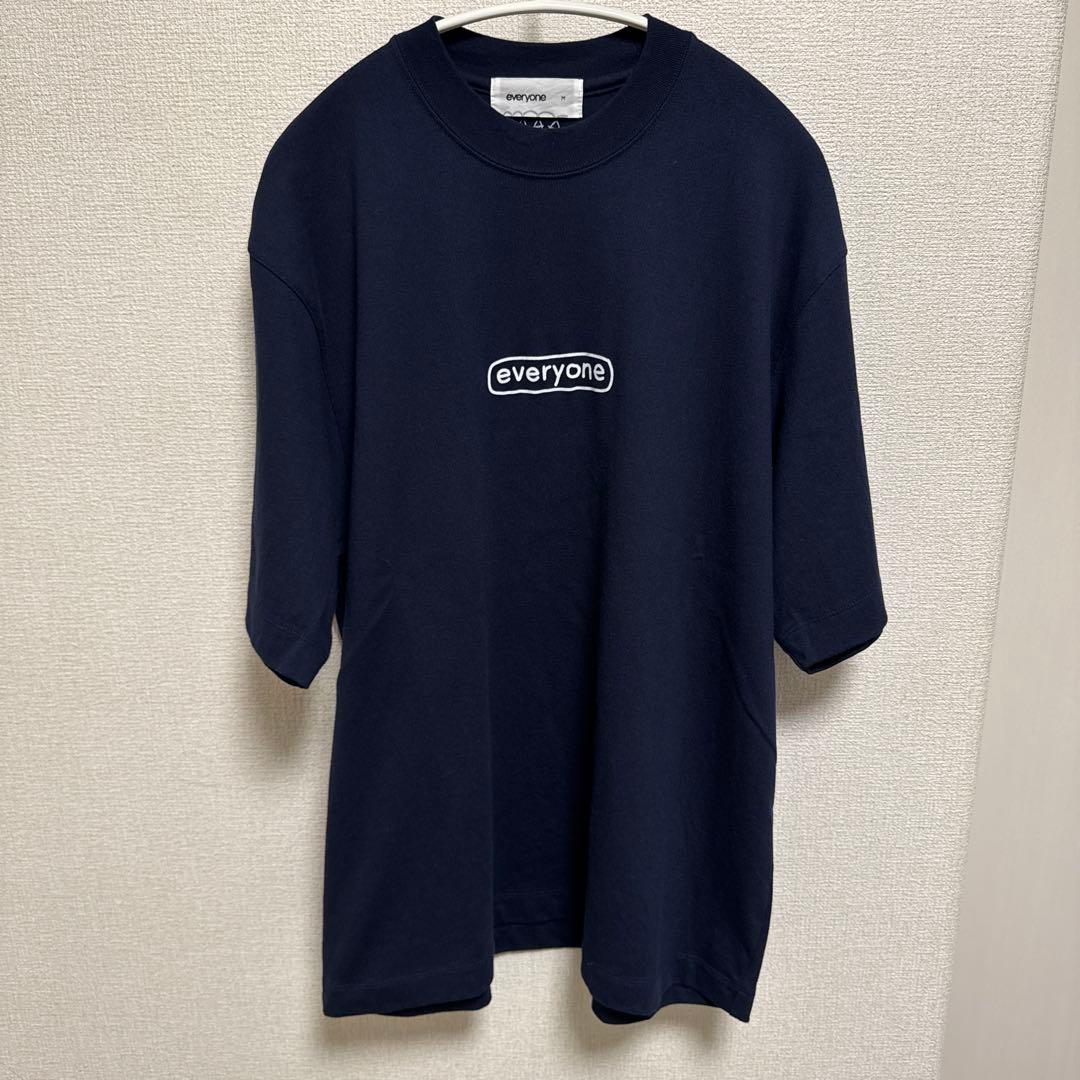 everyone j.30000 sketchy logo tee ネイビー M