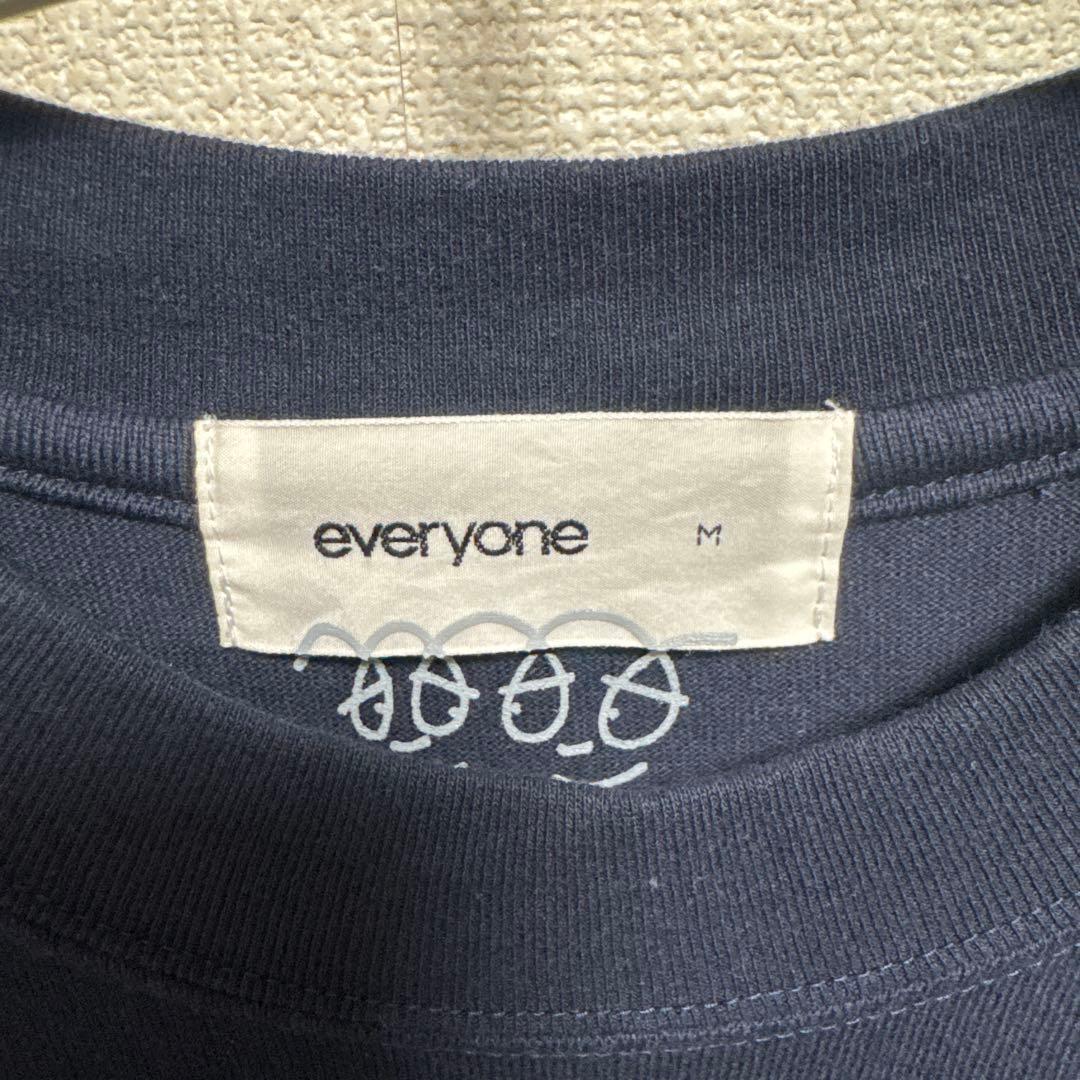 everyone j.30000 sketchy logo tee ネイビー M