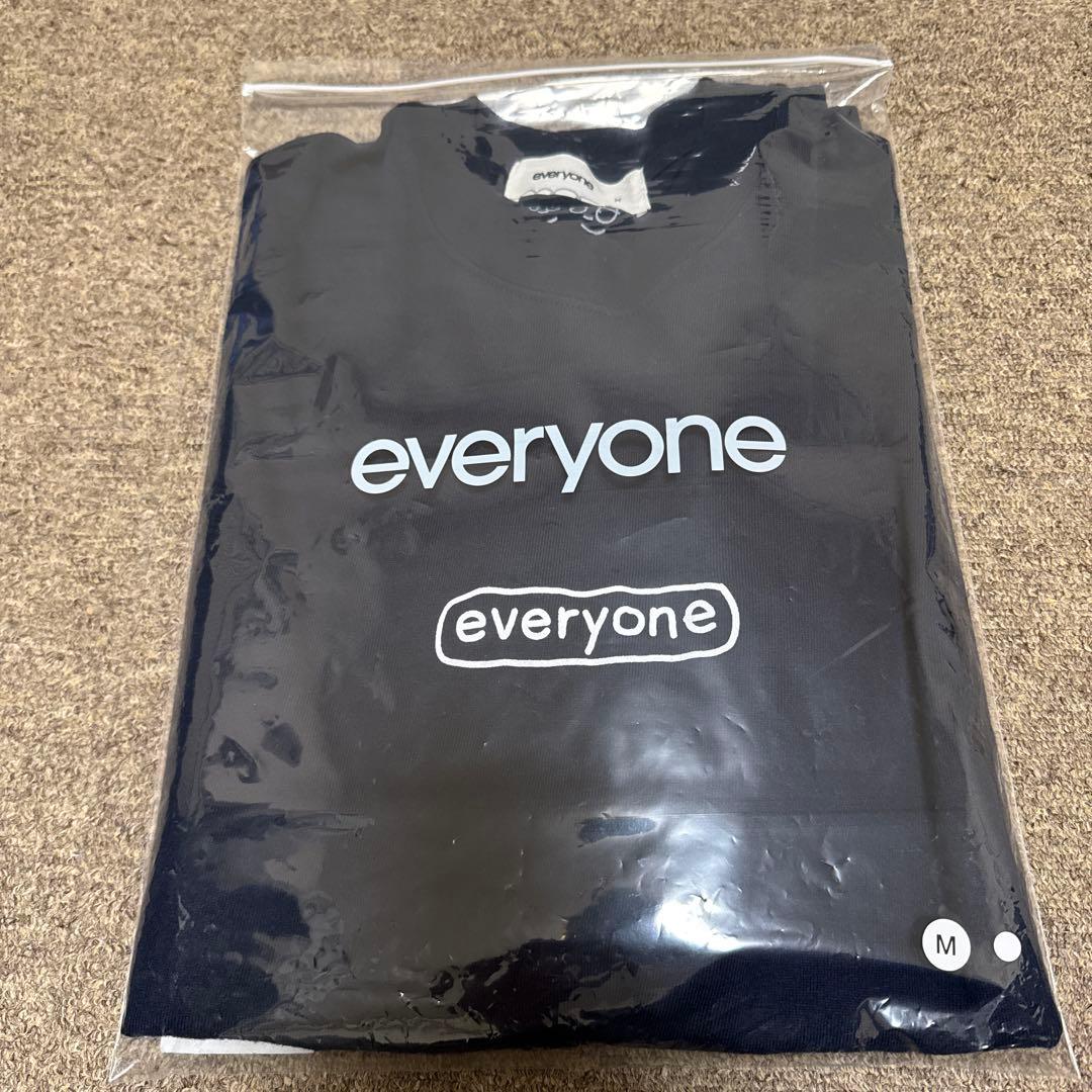 everyone j.30000 sketchy logo tee ネイビー M