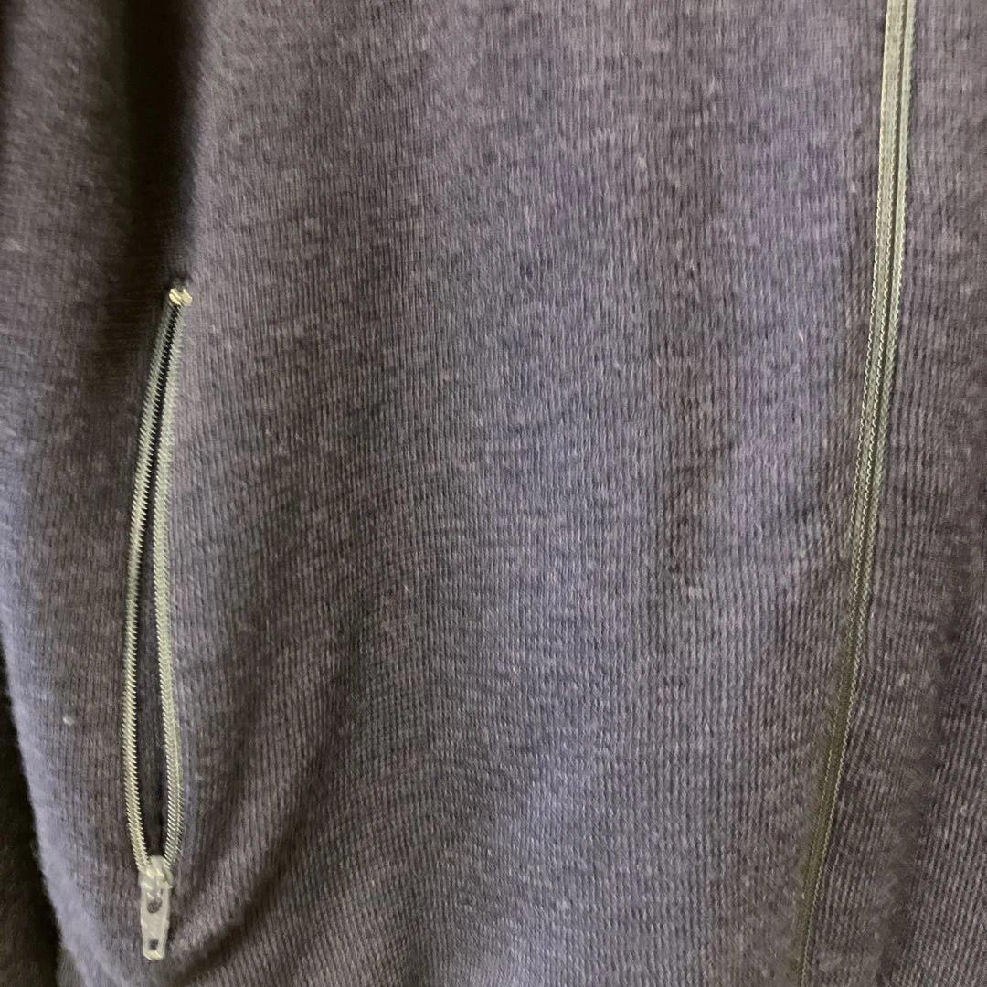 Supreme ネイビー ジャケットシュプリーム ジップアップL ネイビー リブ