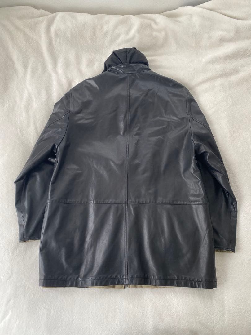 casini firenze italy製 本革 リバーシブルレザーコート