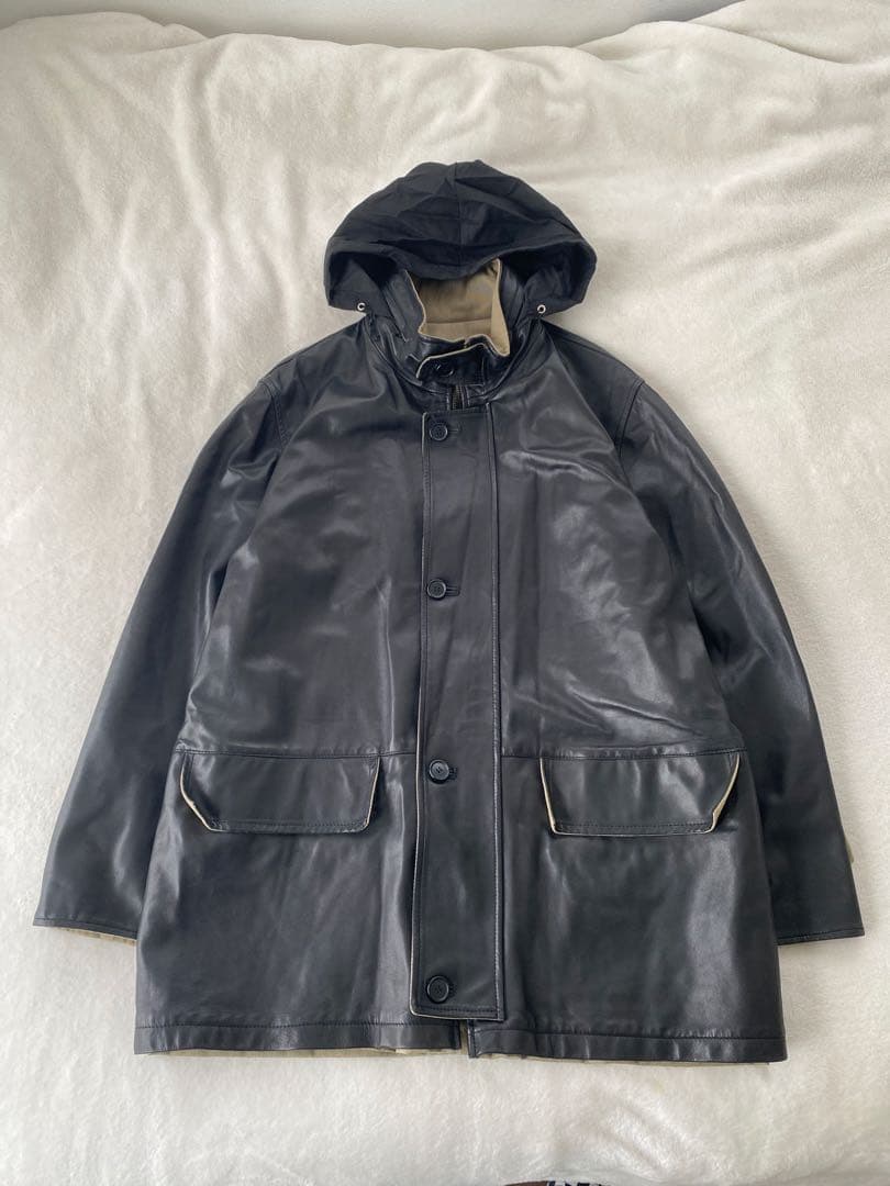 casini firenze italy製 本革 リバーシブルレザーコート