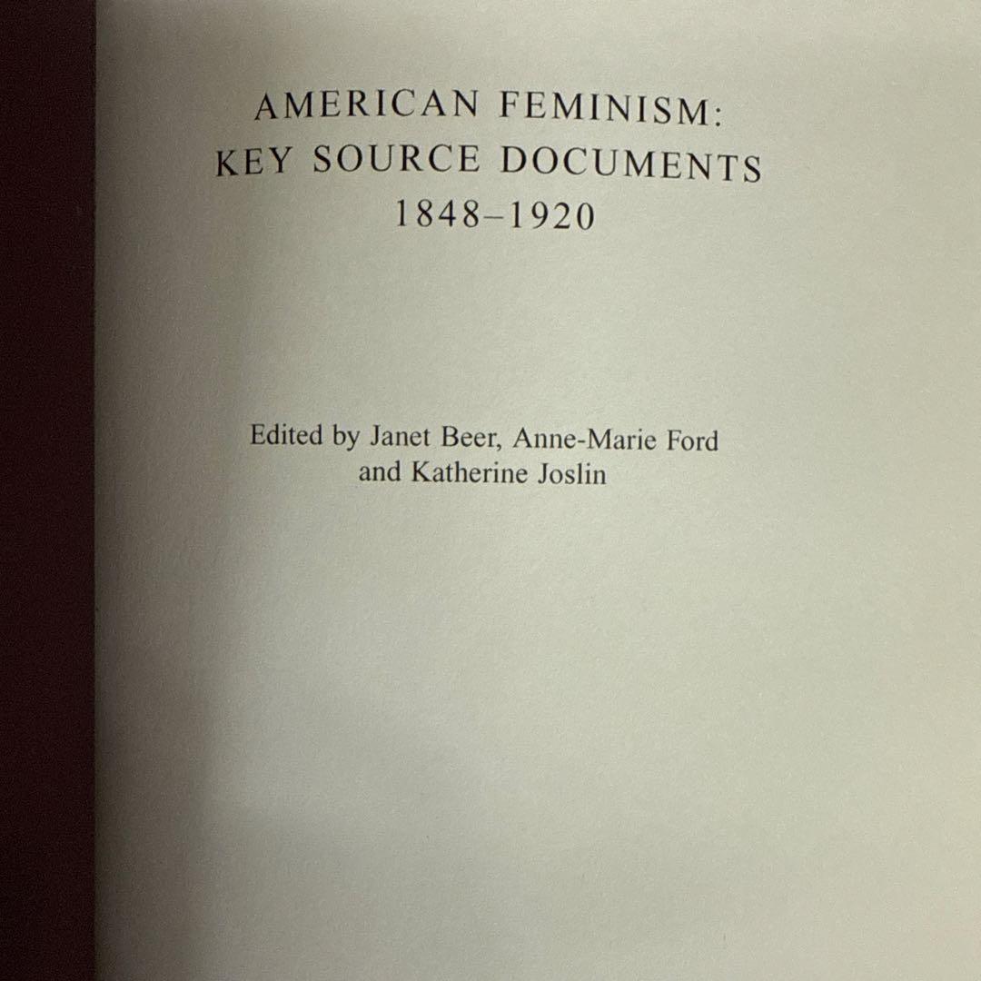 洋書 American Feminism Key Source Documents 4