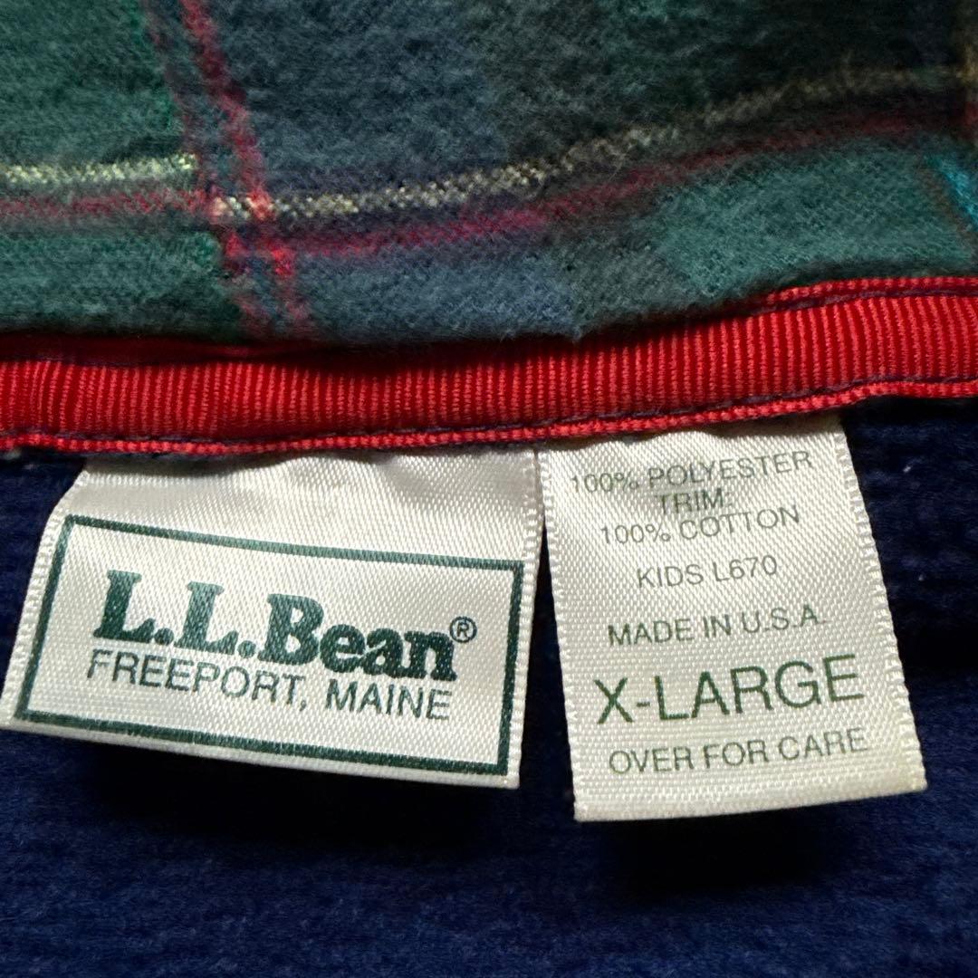 llbean 古着　フリース　made in usa プルオーバー