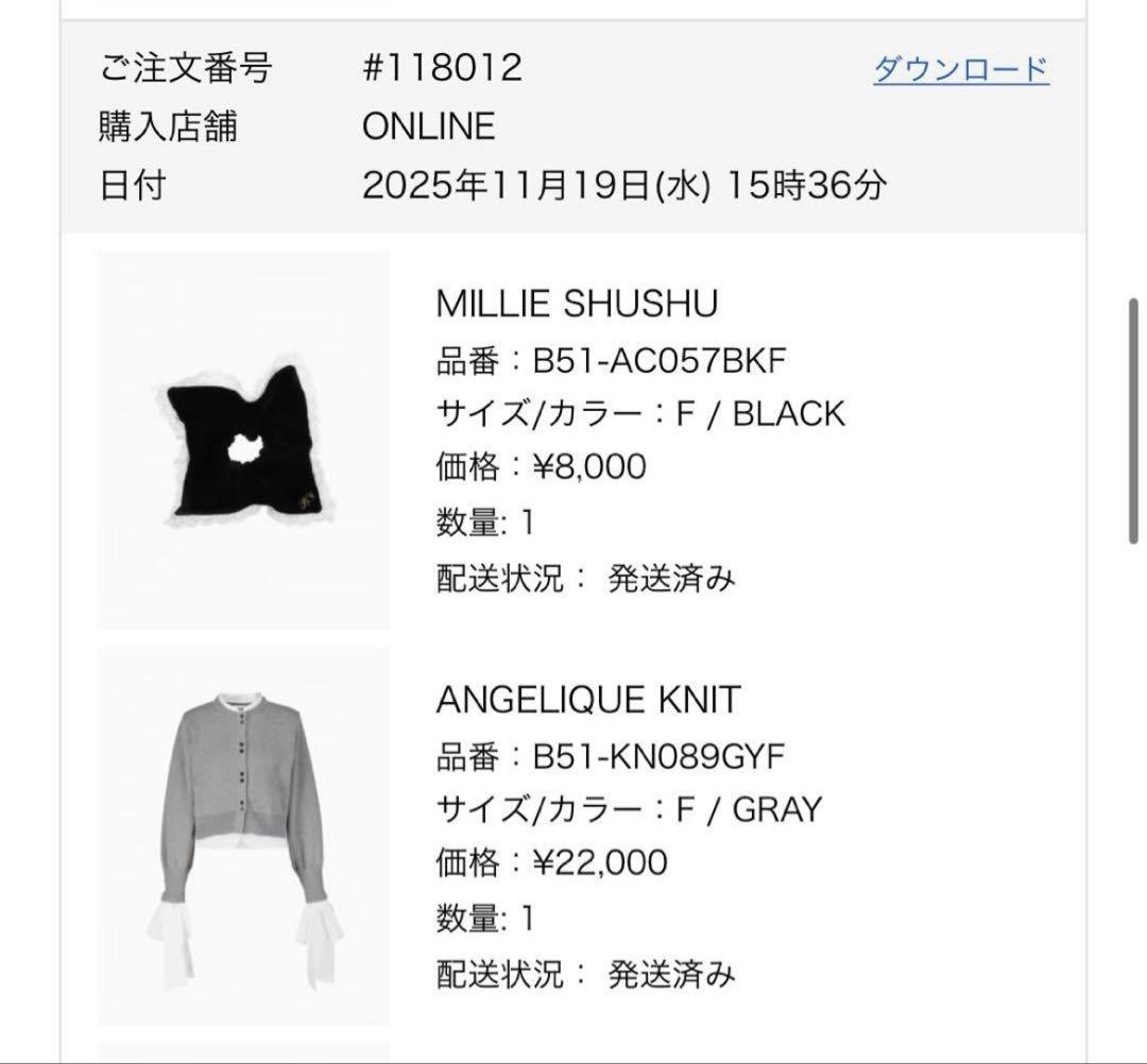 【正規品】Bibiy. ANGELIQUE KNIT グレー
