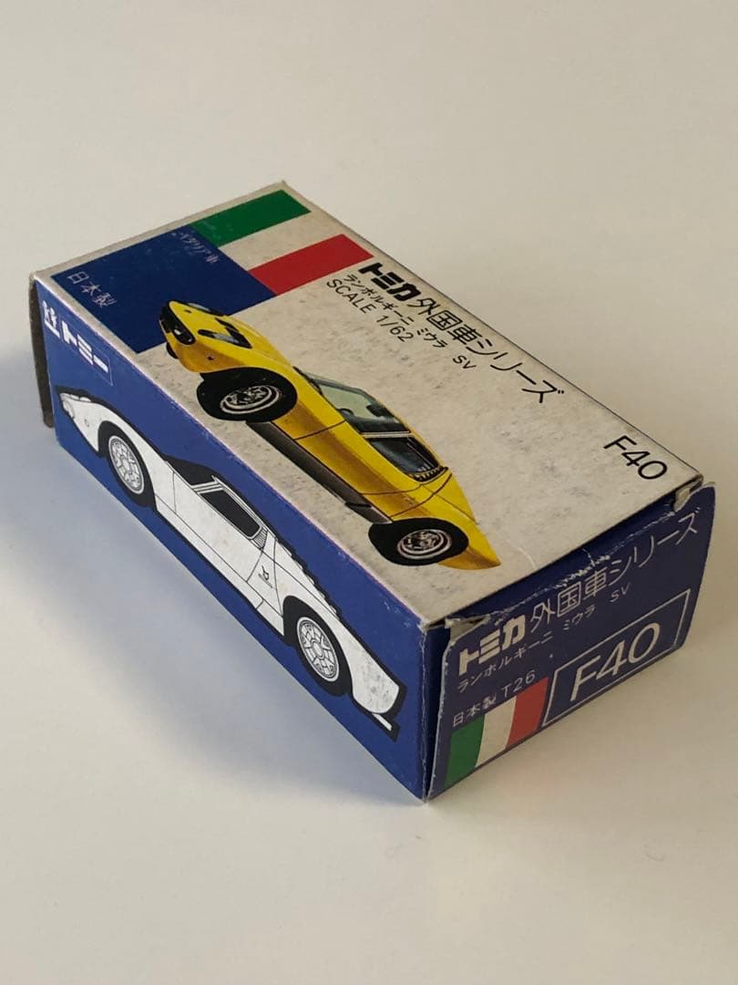 トミカ 青箱　ランボルギーニミウラ　ピンクメタリック1/62 スケール 箱付き