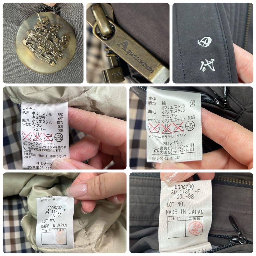 J295 M アクアスキュータム モッズコート グレー メンズ
