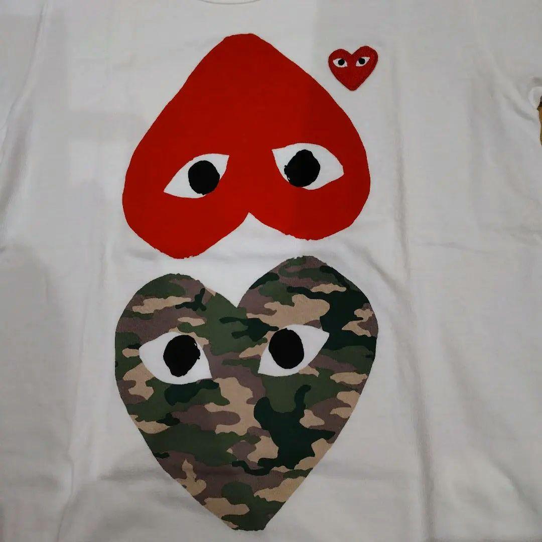 PLAY COMME des GARÇONS 赤ハート　迷彩ハート　半袖Tシャツ