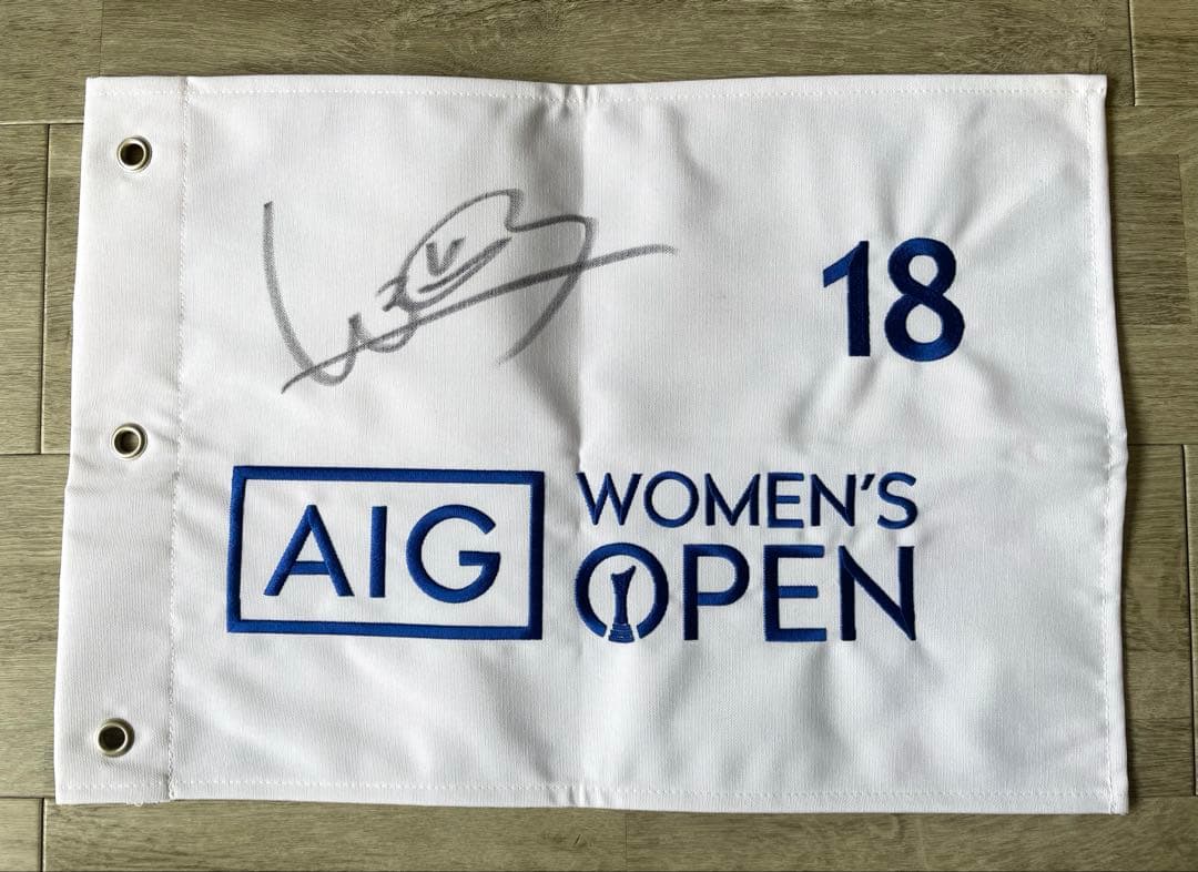 渋野日向子 サイン入りフラッグとキャップセット AIG WOMEN'S OPEN