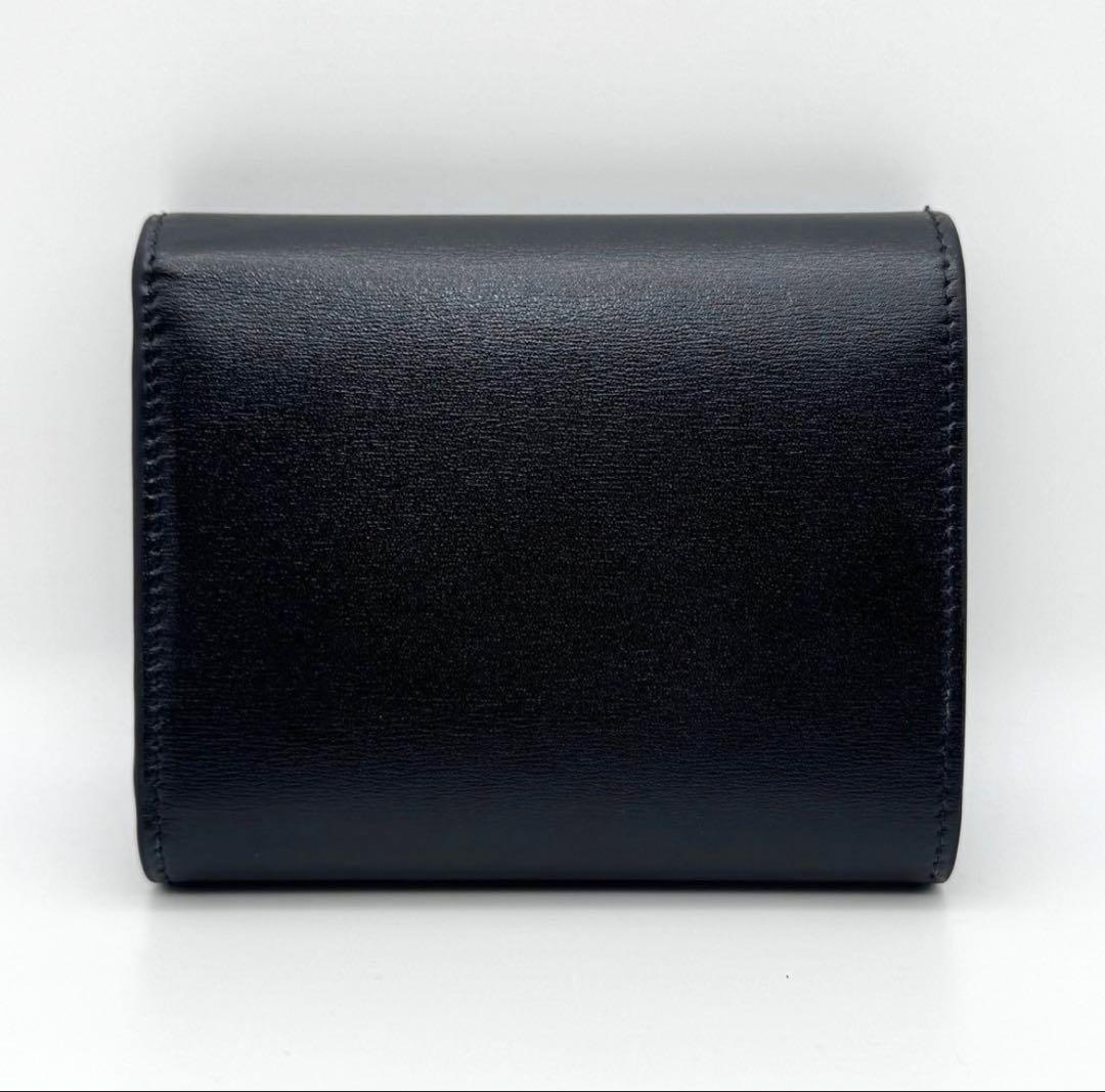 【極美品】 セリーヌ スモール フラップウォレット トリオンフ ブラック