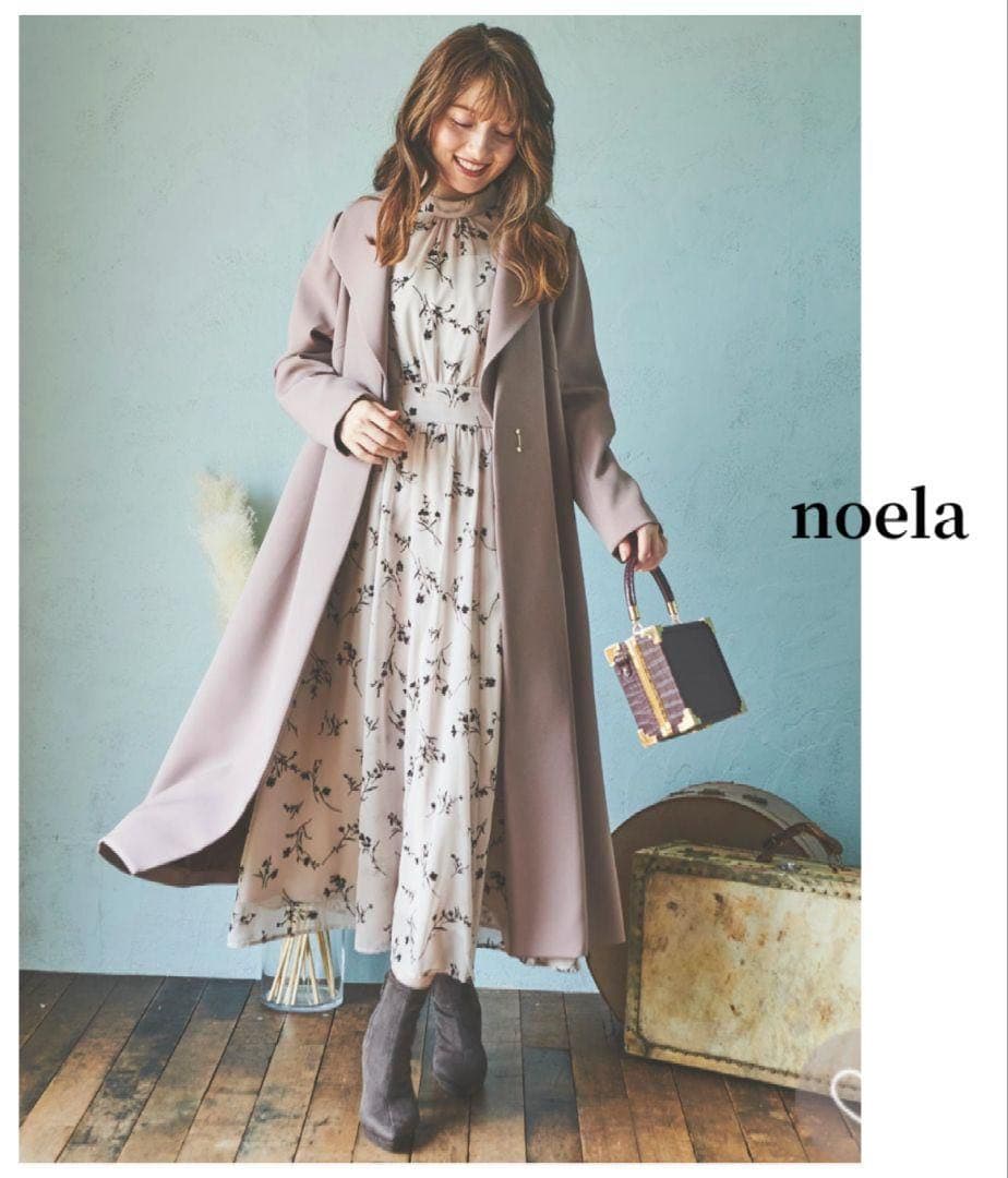 【美品】Noela バックフレアオータムコート