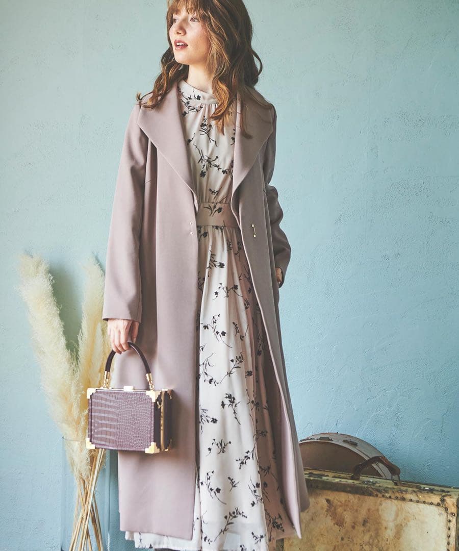 【美品】Noela バックフレアオータムコート