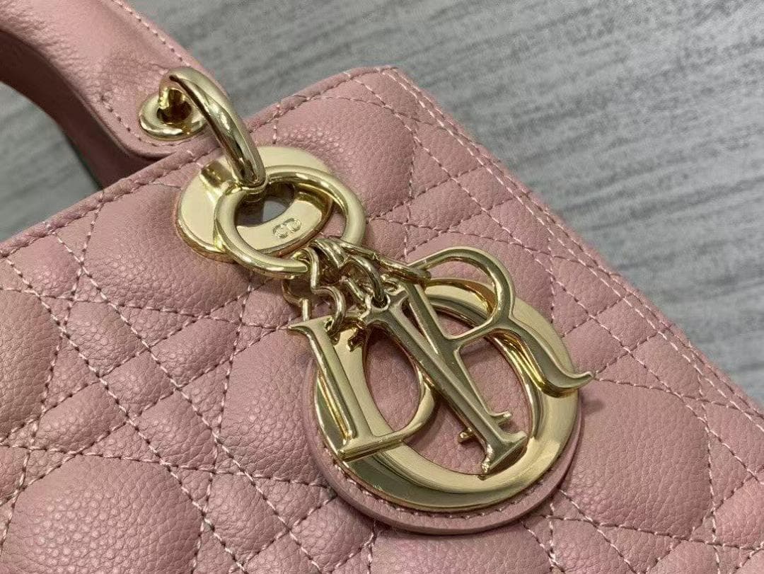 Dior ◆断捨離◆ピンク キルティング ハンドバッグ