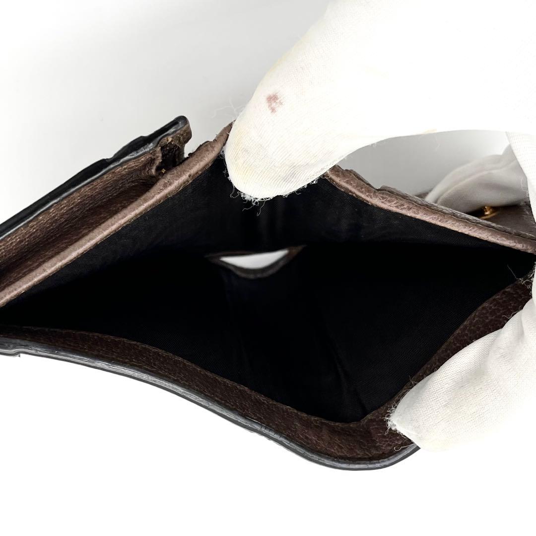 【美品】GUCCI 二つ折り財布　シェリーライン　ＧＧ柄　PVC 523155