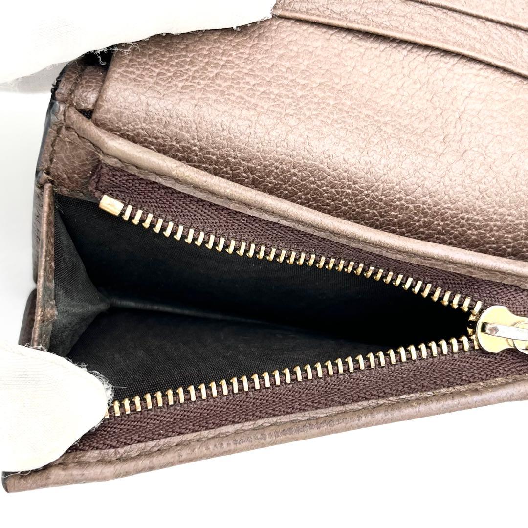 【美品】GUCCI 二つ折り財布　シェリーライン　ＧＧ柄　PVC 523155