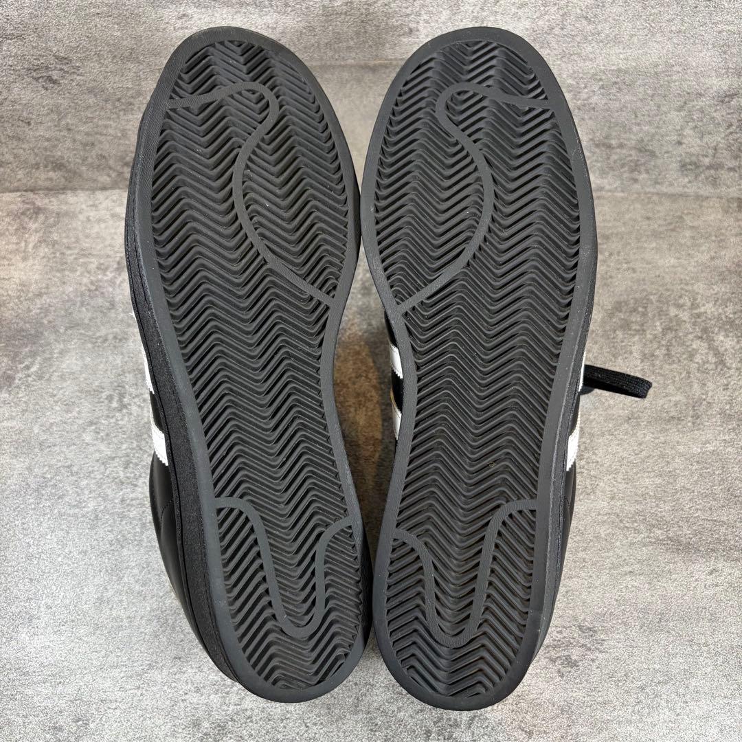 美品　adidas アディダス　スーパースター　ブラック　黒　ゴールド　30cm