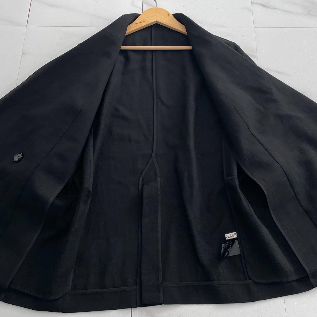 【極美品】Plage RIAM AIR ジャケット 24ss リネン ダブル 黒
