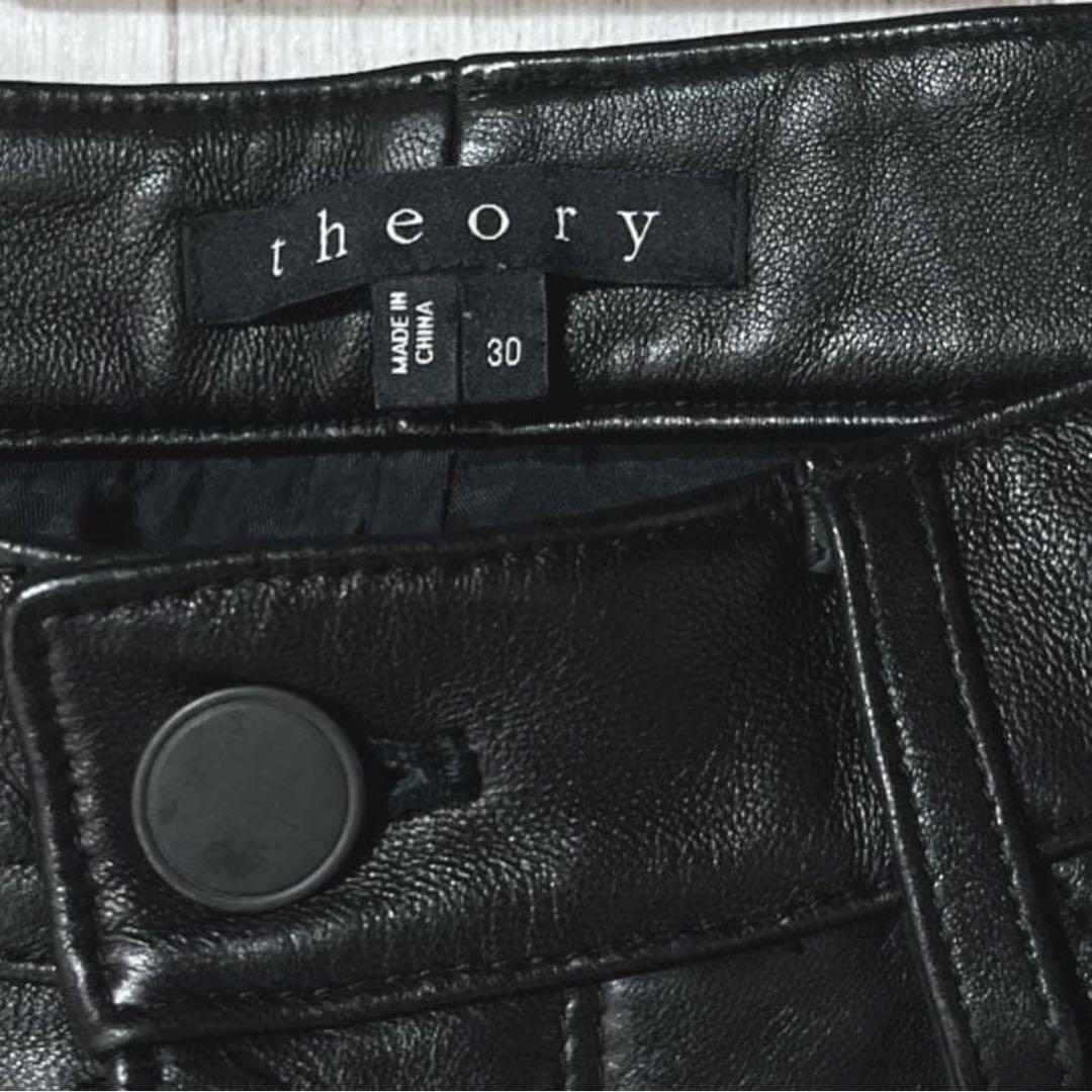 セオリー レザーパンツ 30 theory シープスキン レザースキニーパンツ